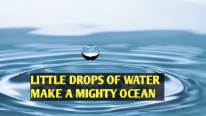 The meaning of the "Little drops of water make a mighty ocean" quote