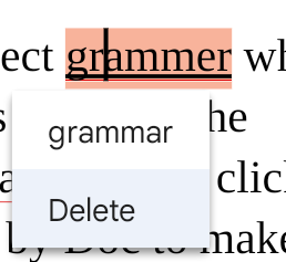 Correct grammar in a text editor 