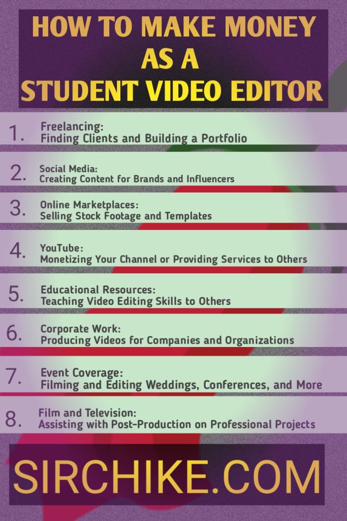 8 Ways to Maximize Your Earning Potential as a Student Video Editor
