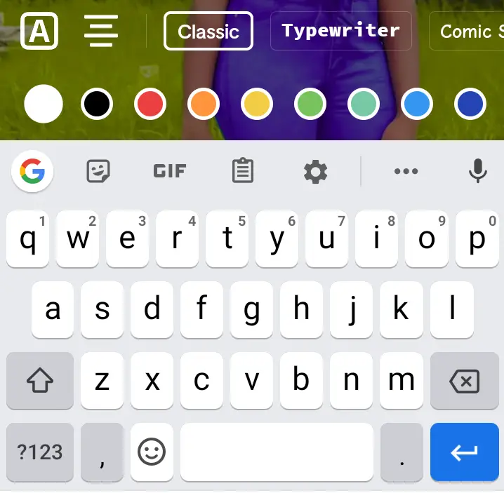 Typing Screen Text Manually