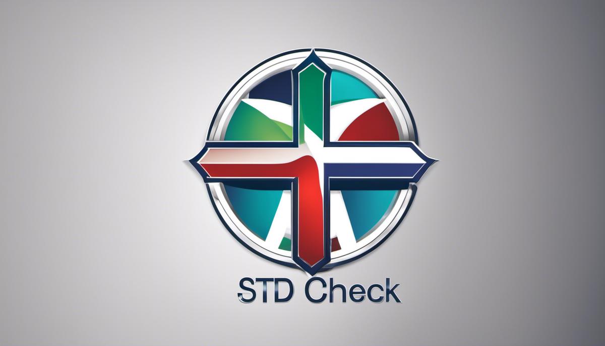 Logo of STDCheck.com, depicting a medical cross intertwined with the letters STD, representing their service in STD testing.